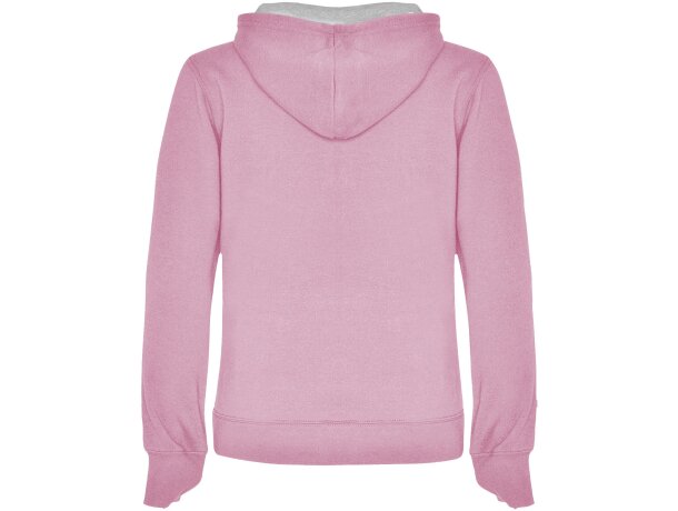Sudadera con capucha para mujer Urban Roly Rosa claro/gris jaspeado detalle 7