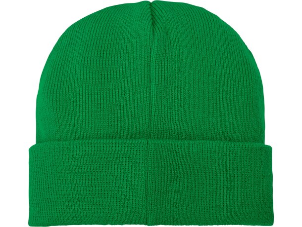 Gorro de lana con parche Boreas Verde helecho detalle 47