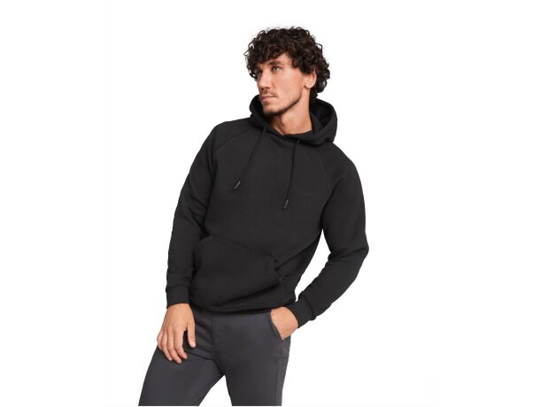 Sudadera unisex algodón orgánico Vinson Roly con capucha detalle 30