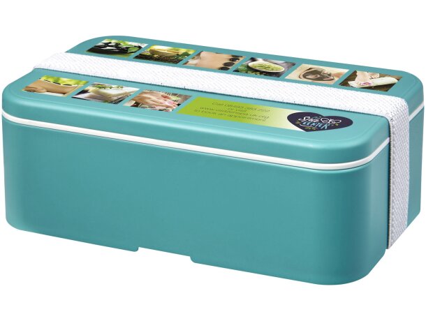 Fiambrera sostenible 700ml MIYO Renew de bioplástico Azul arrecife/blanco detalle 22