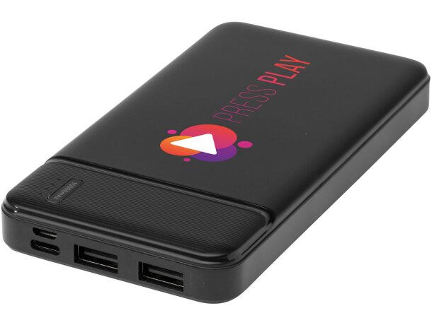 Batería externa reciclada Loop 10000 mAh con doble entrada Negro intenso detalle 1