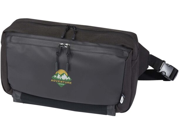Bolsa bandolera modular reciclada certificación GRS Roam Negro intenso detalle 1