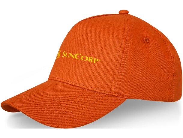 Gorra de 5 paneles totalmente personalizable para tu estilo único Naranja detalle 9