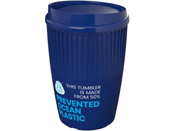 Vaso 350ml Cirrus POP plástico oceánico reciclado con tapa Azul detalle 13