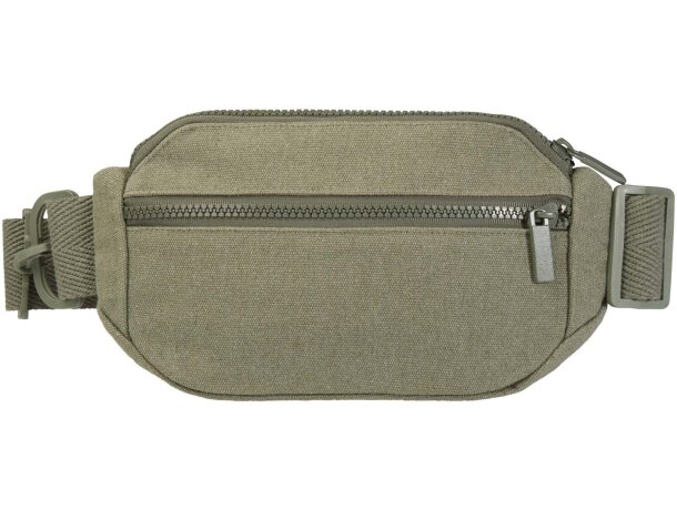 Bolso cruzado Crescent en algodón y poliéster reciclado Verde detalle 18