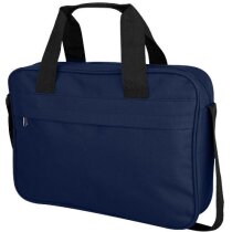 Bolsa de congresos con bolsillo frontal grande grabado azul marino Bolsa de congresos con bolsillo frontal grande grabado azul marino