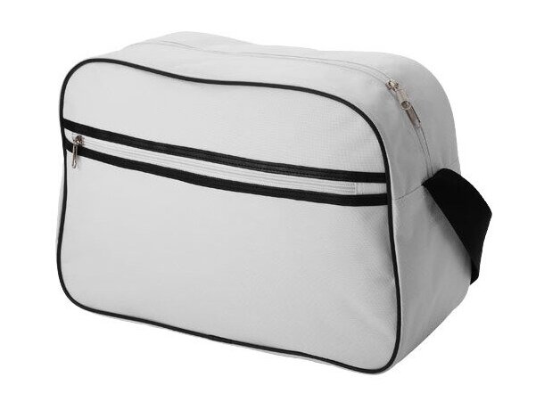 Bolsa bandolera de poliéster con dibujo de rayas personalizada blanca Bolsa bandolera de poliéster con dibujo de rayas personalizada blanca