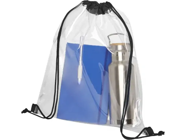 Mochila saco cuerdas Lancaster PVC transparente eventos