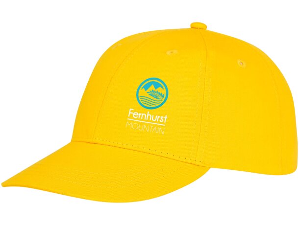 Gorra dividida en 6 paneles. Ideal para merchandising Amarillo detalle 5