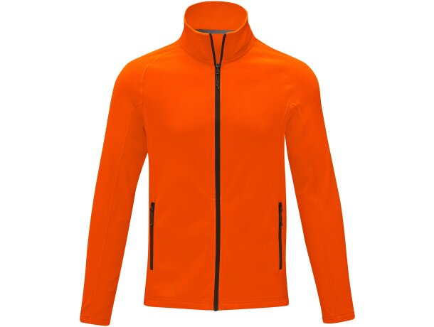 Chaqueta polar para hombre Zelus con cremallera reversible Naranja detalle 14