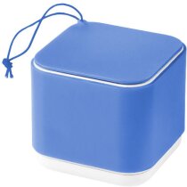 Altavoz mini de plástico y silicona personalizado azul Altavoz mini de plástico y silicona personalizado azul