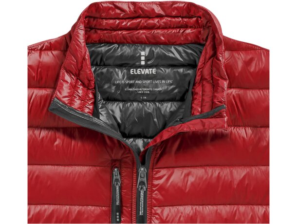 Chaleco plumón natural mujer Fairview ligero certificado RDS Rojo detalle 5