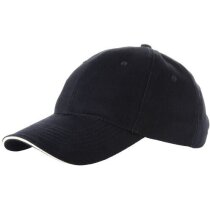 Gorra básica de algodon con perfil blanco personalizada azul marino Gorra básica de algodon con perfil blanco personalizada azul marino