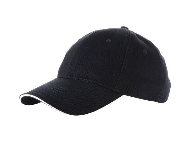 Gorra básica de algodon con perfil blanco personalizada azul marino Gorra básica de algodon con perfil blanco personalizada azul marino