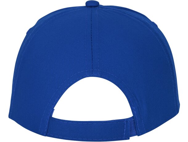 Gorra promocional de 5 paneles con impresión personalizada Azul detalle 40