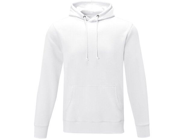 Sudadera con capucha Charon para hombre con interior afelpado Blanco detalle 2