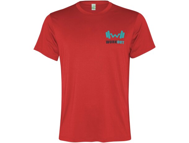 Camiseta técnica manga corta hombre Slam Roly Rojo detalle 29