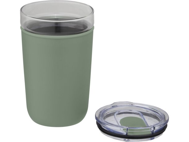 Vaso Bello vidrio borosilicato 420ml con carcasa reciclada Verde mezcla detalle 15