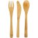 Cubiertos de bambú Celuk con funda, set completo eco-friendly Natural detalle 3