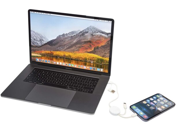 Cable 5 en 1 Citala de plástico reciclado Blanco detalle 14