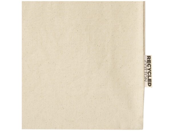 Bolsa tote algodón reciclado GRS con refuerzos Florida 14L Natural detalle 4