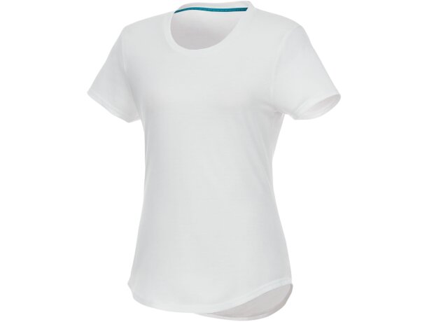 Camiseta de manga corta de material reciclado GRS para mujer Jade Negro intenso detalle 36