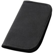 Cartera de viaje poliéster ideal para pasaporte negro intenso barato