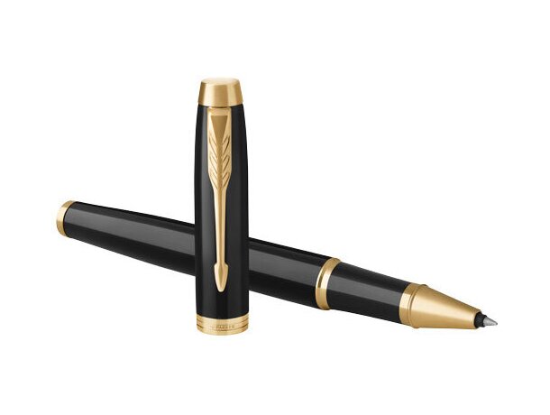 Rollerball Parker IM latón lacado plumilla acero inoxidable Negro intenso/cromado detalle 35
