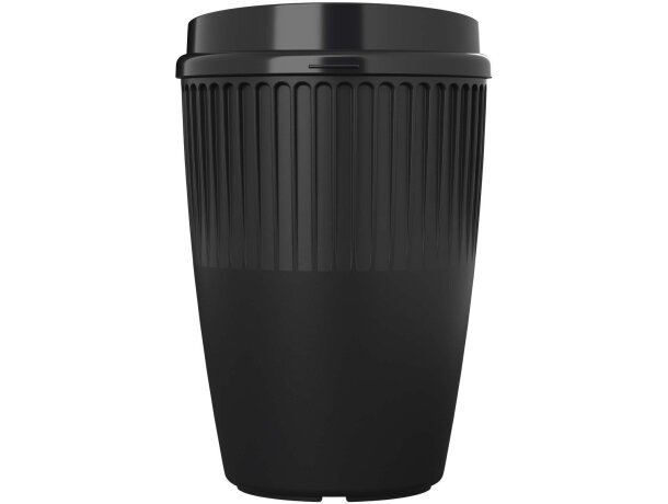Vaso 350ml Cirrus POP plástico oceánico reciclado con tapa Negro intenso detalle 8