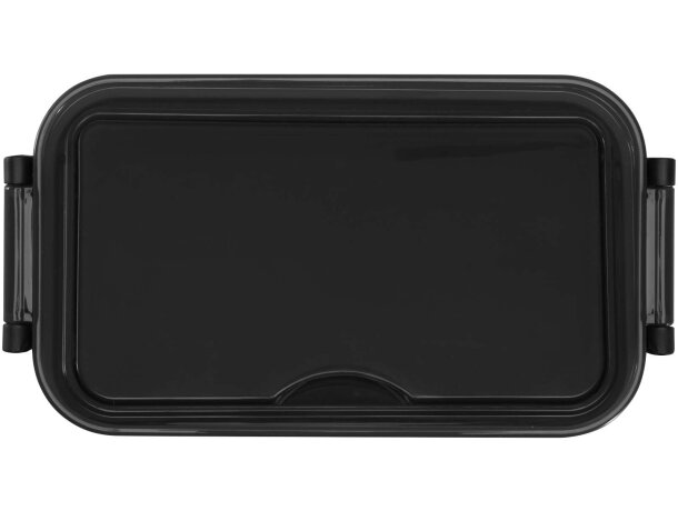 Fiambrera Snappy 1000 ml con cubiertos integrados en tapa Negro intenso detalle 6