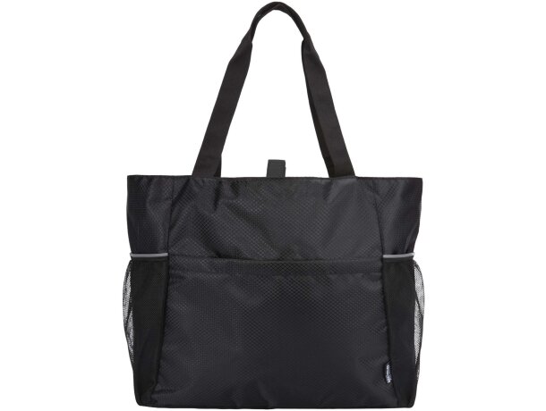 Bolsa tote Nomad 18L yoga poliéster reciclado certificado GRS Negro intenso detalle 2