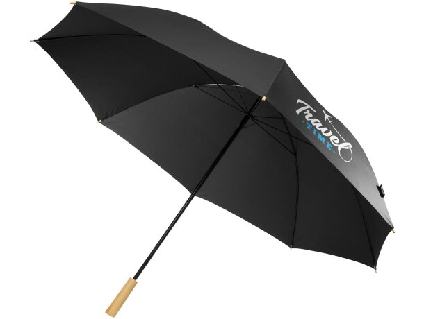 Paraguas de golf de 30 de PET reciclado resistente al viento Romee para empresas