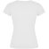 Camiseta cuello pico mujer Roly Victoria algodón 155 g/m² Blanco detalle 2