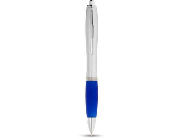 Bolígrafo con grip azul personalizado