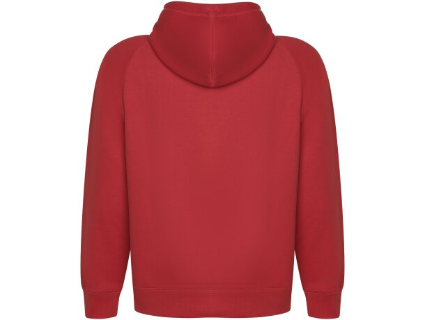 Sudadera unisex algodón orgánico Vinson Roly con capucha Rojo detalle 32