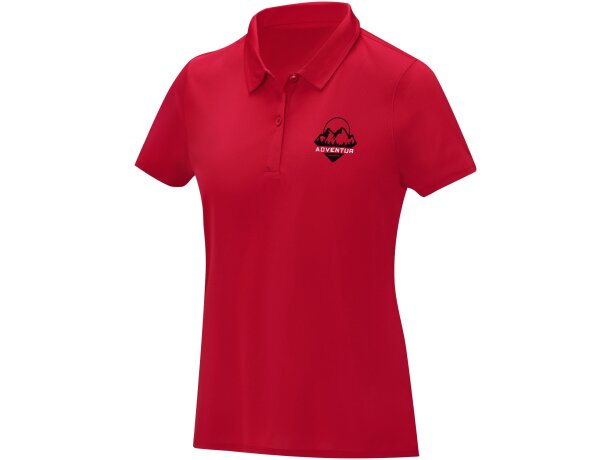 Polo técnico manga corta mujer Deimos transpirable Cool fit Rojo detalle 8