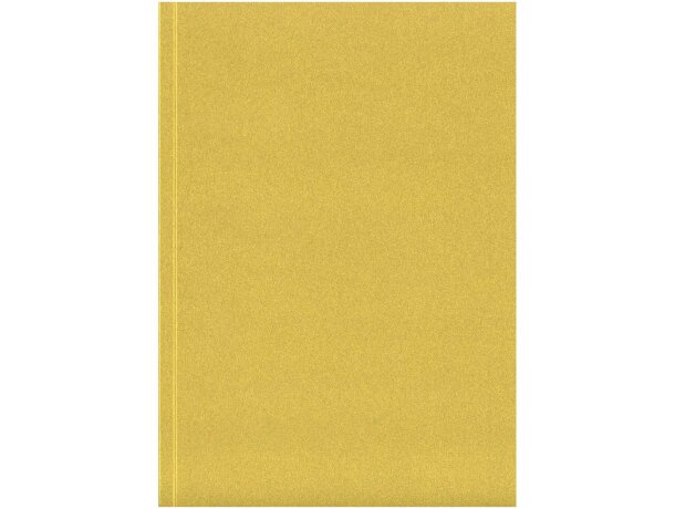 Libreta A5 tapa blanda metalizada Novella Austen Dorado detalle 2