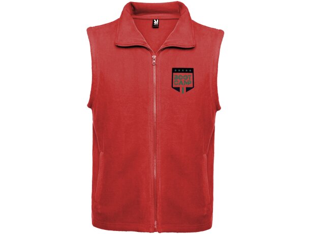 Chaleco forro polar unisex Bellagio Roly con cremallera y bolsillos Rojo detalle 19