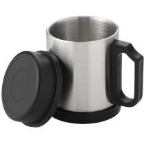 Taza Isotérmica en acero con tapa plata Taza Isotérmica en acero con tapa plata