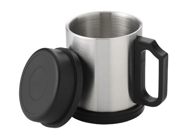 Taza Isotérmica en acero con tapa plata Taza Isotérmica en acero con tapa plata