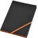 Cuaderno de notas A5 con cierre de cinta en color negro intenso