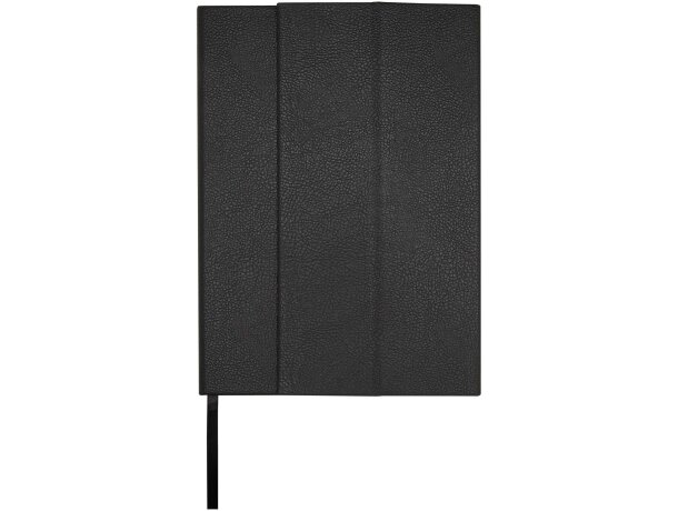 Libreta tapa dura A5 cuero regenerado Alejandra Negro intenso detalle 2