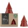 Set 2 velas árbol navidad cera palmiste comercio justo Rojo