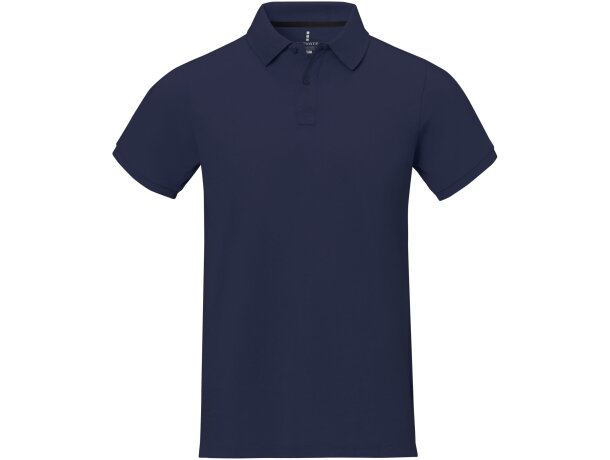 Polo de manga corta algodón BCI 200 g/m2 Elevate Life Calgary Azul marino detalle 44