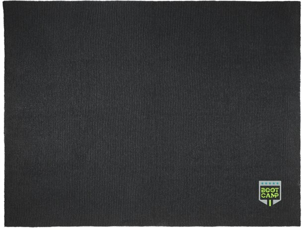 Manta punto poliéster reciclado certificado GRS Suzy 150x120cm Negro intenso detalle 1