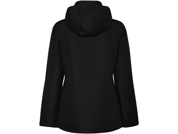 Parka acolchada America de Roly para mujer en poliéster reciclado Negro intenso detalle 2