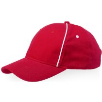 Gorra con 6 paneles y detalles de color con logo roja Gorra con 6 paneles y detalles de color con logo roja