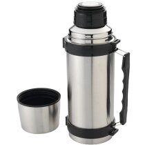 Termo de acero con asa y correa personalizado plata Termo de acero con asa y correa personalizado plata