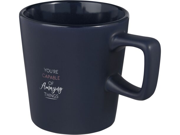 Taza de cerámica Ross 280 ml con acabado mate Azul marino detalle 7