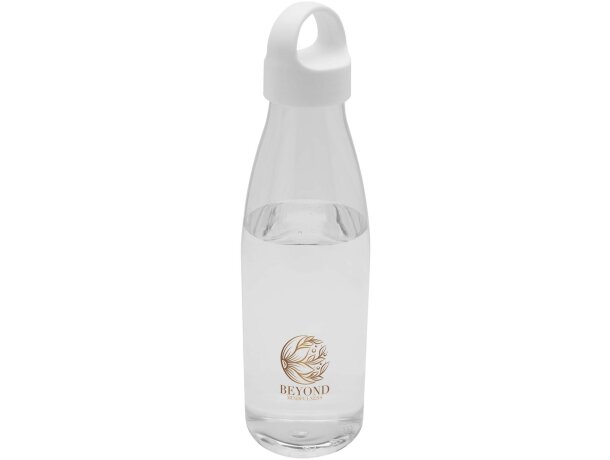 Botella de agua Bergen de plástico reciclado certificado 800ml Transparente claro detalle 4